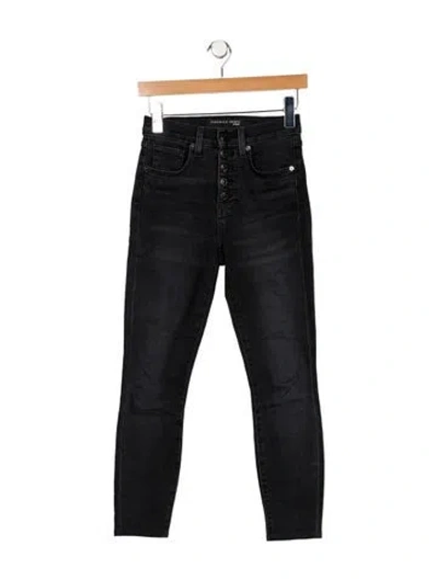 Pre-owned Veronica Beard Mid-rise Skinny Leg Jeans In Black