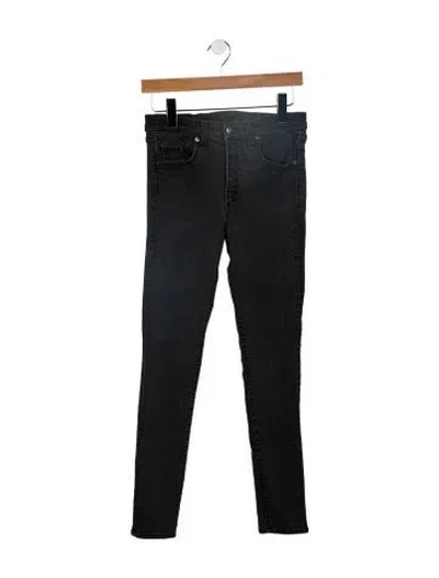 Pre-owned Veronica Beard Mid-rise Skinny Leg Jeans In Black