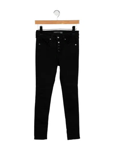 Pre-owned Veronica Beard Mid-rise Skinny Leg Jeans In Black