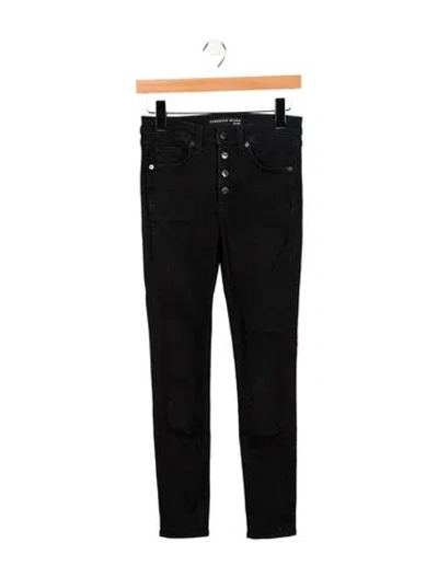 Pre-owned Veronica Beard Mid-rise Skinny Leg Jeans In Black