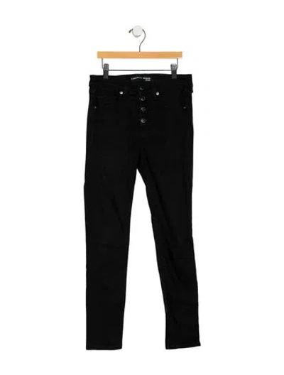Pre-owned Veronica Beard Mid-rise Skinny Leg Jeans In Black