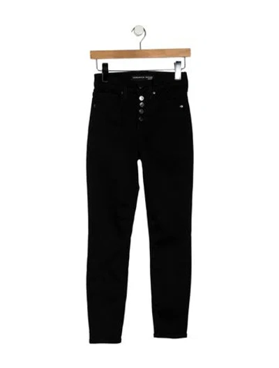 Pre-owned Veronica Beard Mid-rise Skinny Leg Jeans In Black
