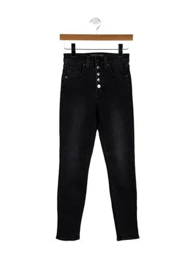 Pre-owned Veronica Beard Mid-rise Skinny Leg Jeans In Black