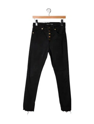 Pre-owned Veronica Beard Mid-rise Skinny Leg Jeans In Black