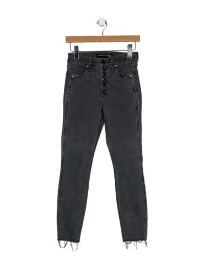 Pre-owned Veronica Beard Mid-rise Skinny Leg Jeans In Black