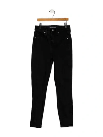 Pre-owned Veronica Beard Mid-rise Skinny Leg Jeans In Black