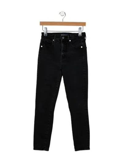 Pre-owned Veronica Beard Mid-rise Skinny Leg Jeans In Black