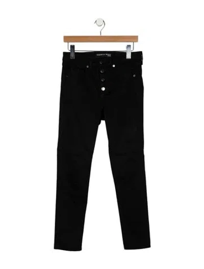 Pre-owned Veronica Beard Mid-rise Skinny Leg Jeans In Black