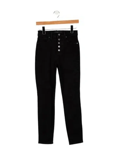 Pre-owned Veronica Beard Mid-rise Skinny Leg Jeans In Black