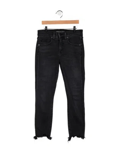 Pre-owned Veronica Beard Mid-rise Skinny Leg Jeans In Black
