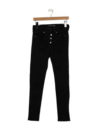 Pre-owned Veronica Beard Mid-rise Skinny Leg Jeans In Black