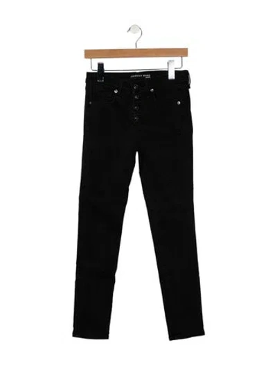 Pre-owned Veronica Beard Mid-rise Skinny Leg Jeans In Black