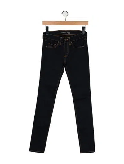 Pre-owned Veronica Beard Mid-rise Skinny Leg Jeans In Black