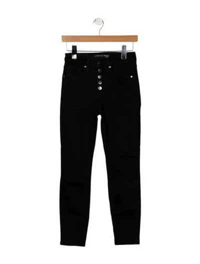 Pre-owned Veronica Beard Mid-rise Skinny Leg Jeans In Black