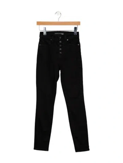 Pre-owned Veronica Beard Mid-rise Skinny Leg Jeans In Black