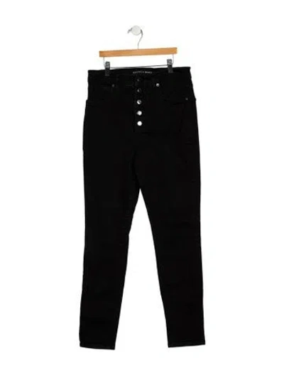 Pre-owned Veronica Beard Mid-rise Skinny Leg Jeans In Black