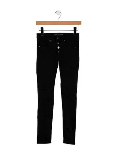 Pre-owned Veronica Beard Mid-rise Skinny Leg Jeans In Black