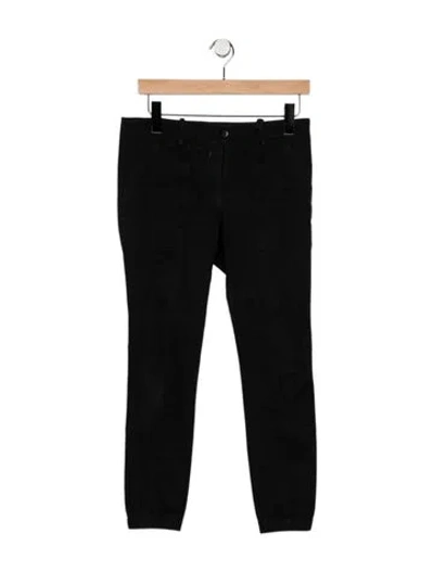 Pre-owned Veronica Beard Mid-rise Skinny Leg Jeans In Black