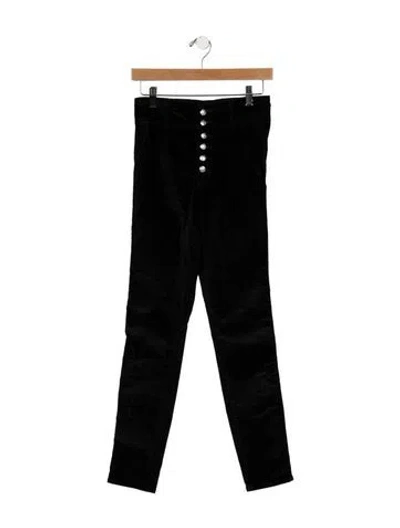 Pre-owned Veronica Beard Mid-rise Skinny Leg Jeans In Black