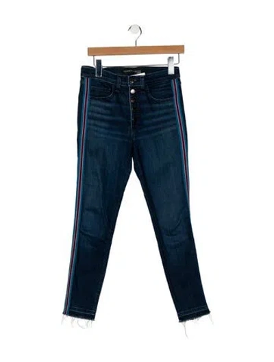 Pre-owned Veronica Beard Mid-rise Skinny Leg Jeans In Blue