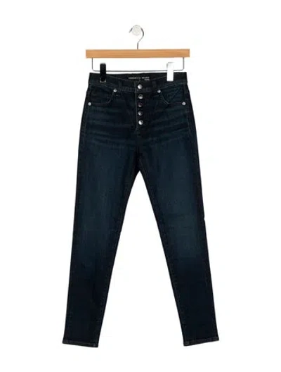 Pre-owned Veronica Beard Mid-rise Skinny Leg Jeans In Blue