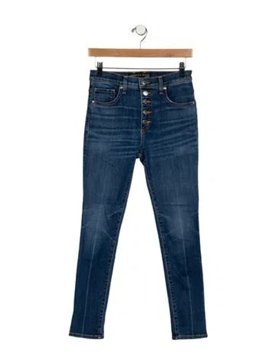 Pre-owned Veronica Beard Mid-rise Skinny Leg Jeans In Blue