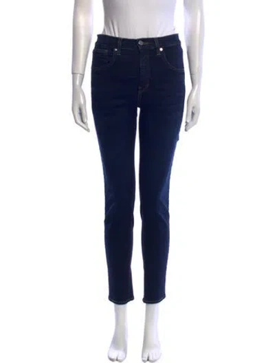 Pre-owned Veronica Beard Mid-rise Skinny Leg Jeans In Blue