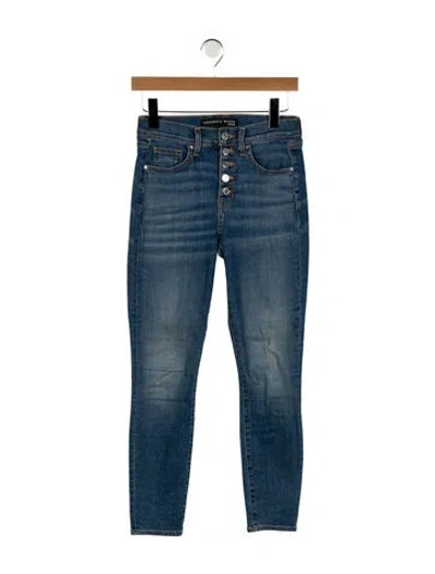 Pre-owned Veronica Beard Mid-rise Skinny Leg Jeans In Blue