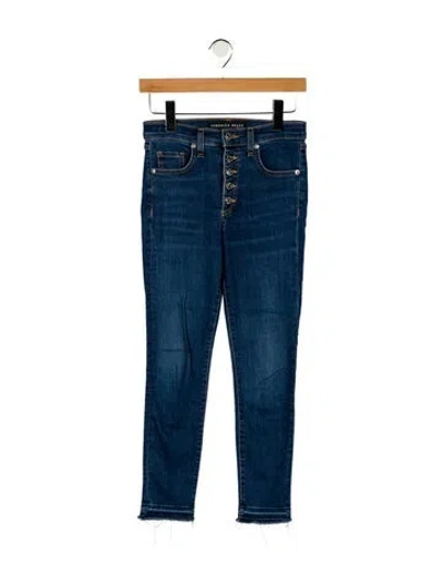 Pre-owned Veronica Beard Mid-rise Skinny Leg Jeans In Blue