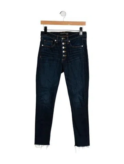 Pre-owned Veronica Beard Mid-rise Skinny Leg Jeans In Blue