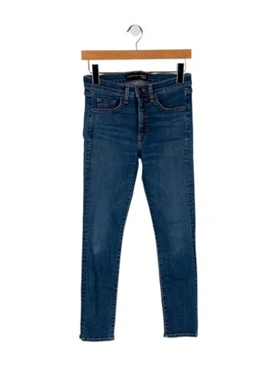 Pre-owned Veronica Beard Mid-rise Skinny Leg Jeans In Blue