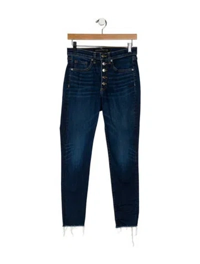 Pre-owned Veronica Beard Mid-rise Skinny Leg Jeans In Blue