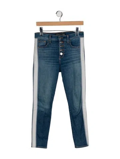 Pre-owned Veronica Beard Mid-rise Skinny Leg Jeans In Blue