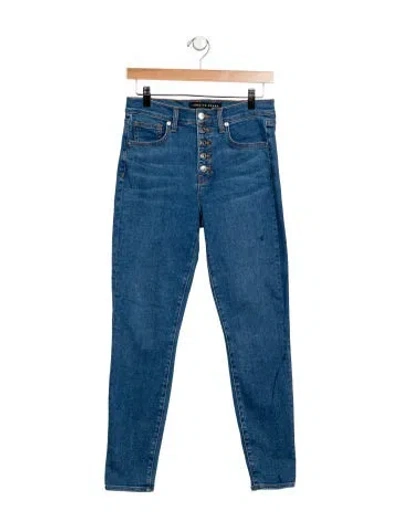 Pre-owned Veronica Beard Mid-rise Skinny Leg Jeans In Blue
