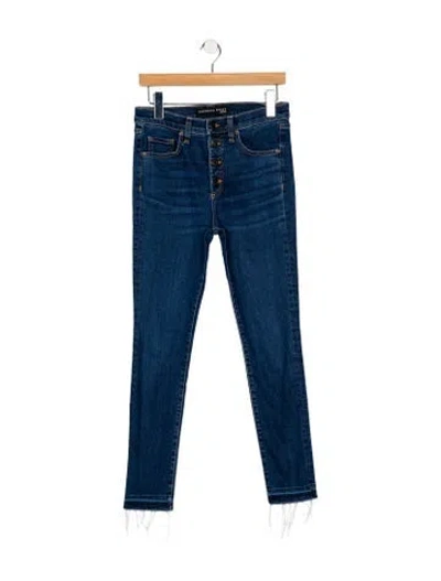 Pre-owned Veronica Beard Mid-rise Skinny Leg Jeans In Blue