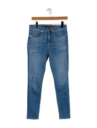 Pre-owned Veronica Beard Mid-rise Skinny Leg Jeans In Blue