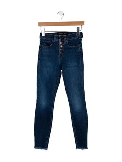 Pre-owned Veronica Beard Mid-rise Skinny Leg Jeans In Blue
