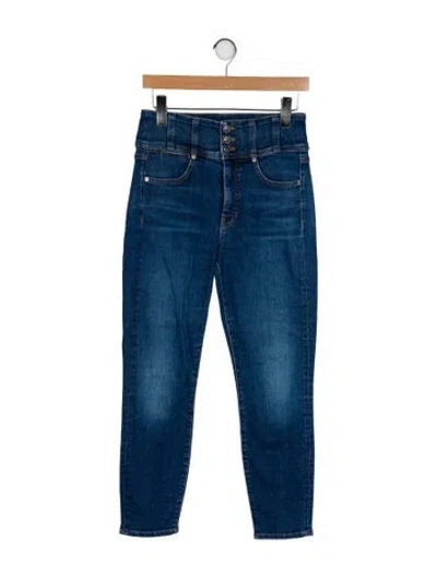 Pre-owned Veronica Beard Mid-rise Skinny Leg Jeans In Blue