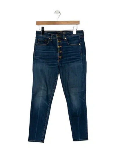Pre-owned Veronica Beard Mid-rise Skinny Leg Jeans In Blue