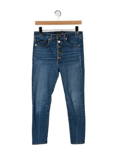 Pre-owned Veronica Beard Mid-rise Skinny Leg Jeans In Blue