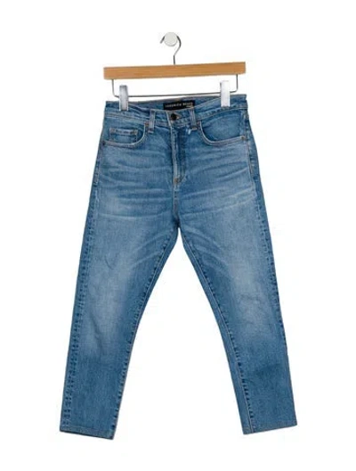 Pre-owned Veronica Beard Mid-rise Skinny Leg Jeans In Blue