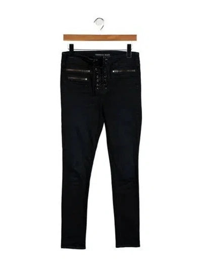 Pre-owned Veronica Beard Mid-rise Skinny Leg Jeans In Blue
