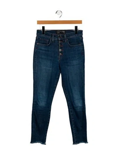 Pre-owned Veronica Beard Mid-rise Skinny Leg Jeans In Blue
