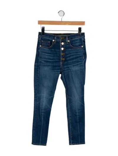Pre-owned Veronica Beard Mid-rise Skinny Leg Jeans In Blue