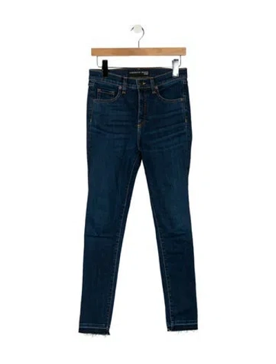Pre-owned Veronica Beard Mid-rise Skinny Leg Jeans In Blue