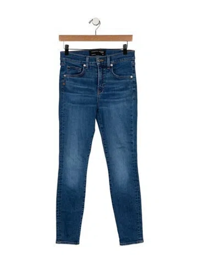 Pre-owned Veronica Beard Mid-rise Skinny Leg Jeans In Blue