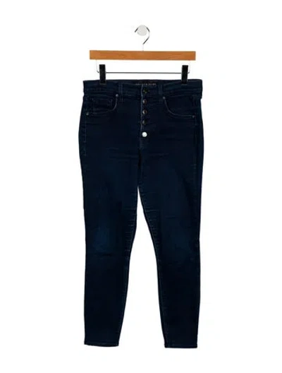 Pre-owned Veronica Beard Mid-rise Skinny Leg Jeans In Blue