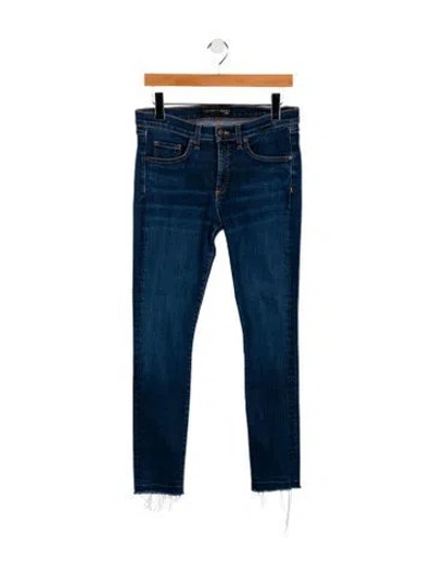 Pre-owned Veronica Beard Mid-rise Skinny Leg Jeans In Blue