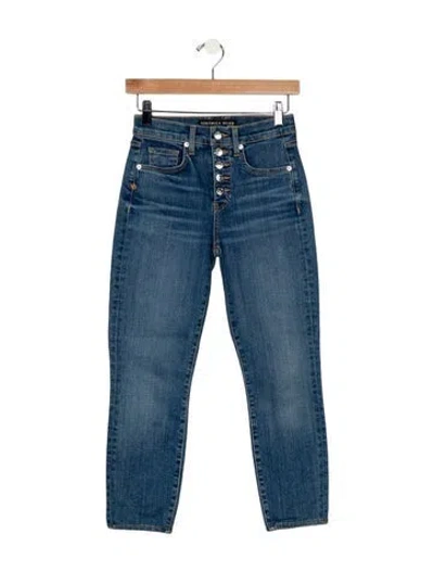 Pre-owned Veronica Beard Mid-rise Skinny Leg Jeans In Blue