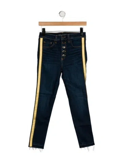 Pre-owned Veronica Beard Mid-rise Skinny Leg Jeans In Blue